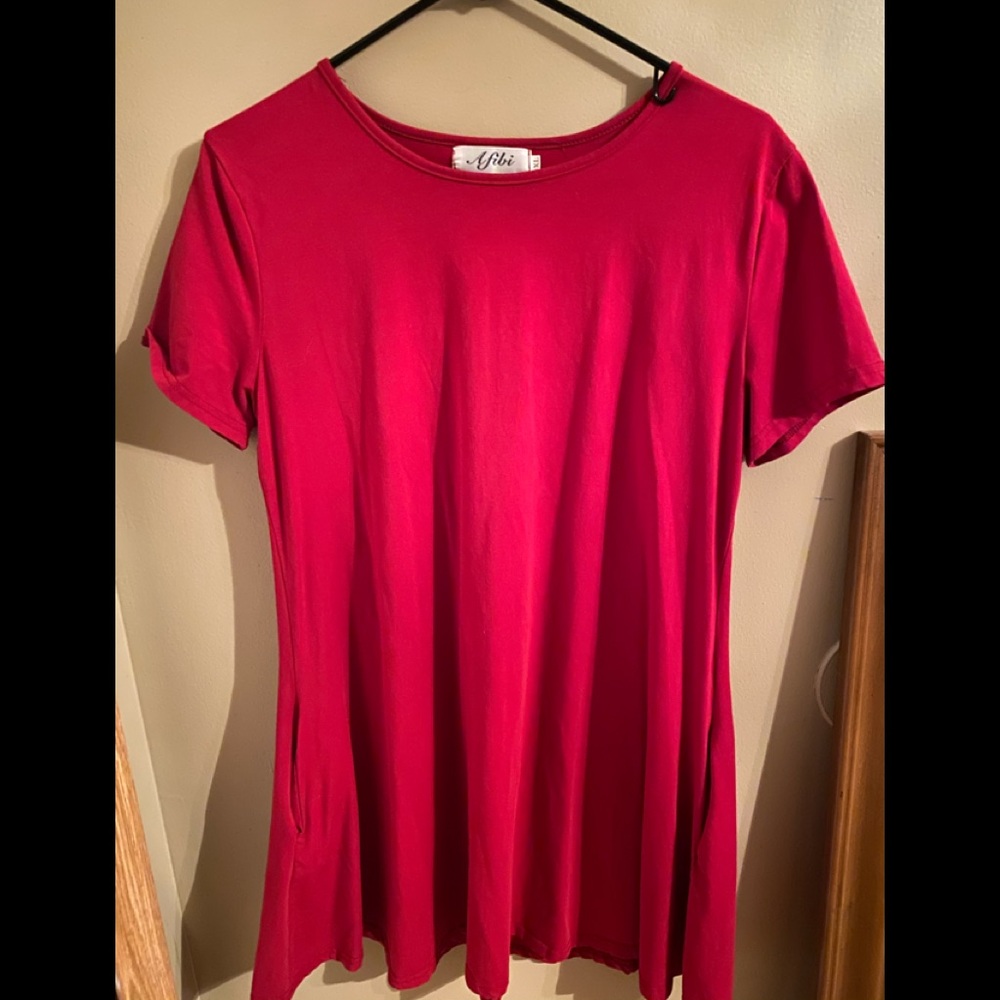 Afibi red dress (w pockets)